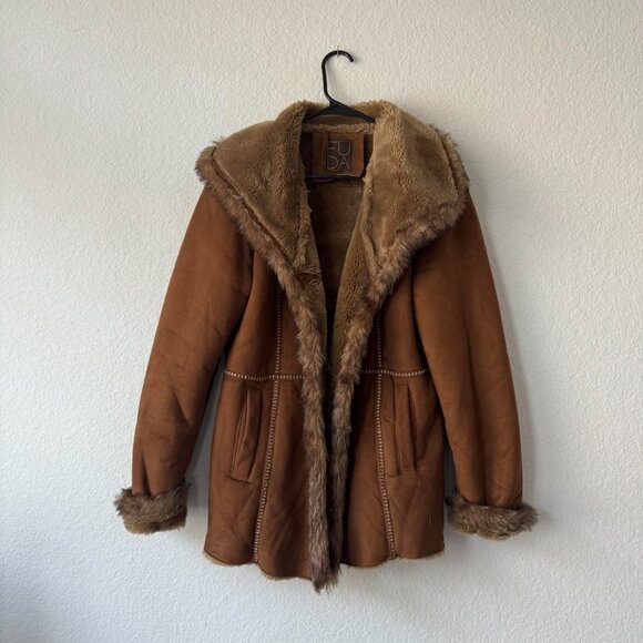 Vintage brown fur trim coat🧸🦪✨ - Picture 2 of 8